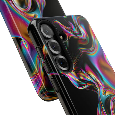 Purple Tough Phone Case for Samsung - Liquid Neon Chrome