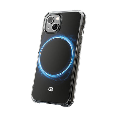 Luminous Corona · Clear Impact Magnetic Phone Case for iPhone · Blue