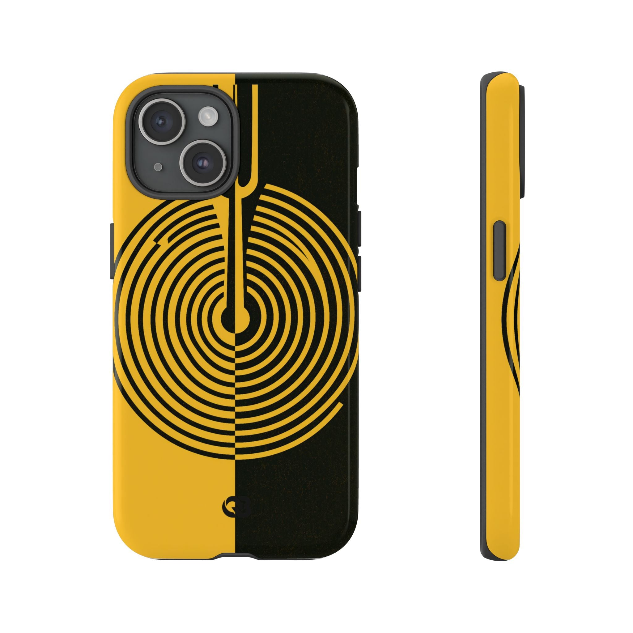Yellow Tough Phone Case for iPhone - Voltage Sector Pulse