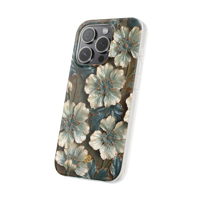 Gilded Blossom Reverie · Lite Phone Case for iPhone ·  Teal