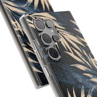 Blue Lite Phone Case for Samsung - Midnight Indigo Palm