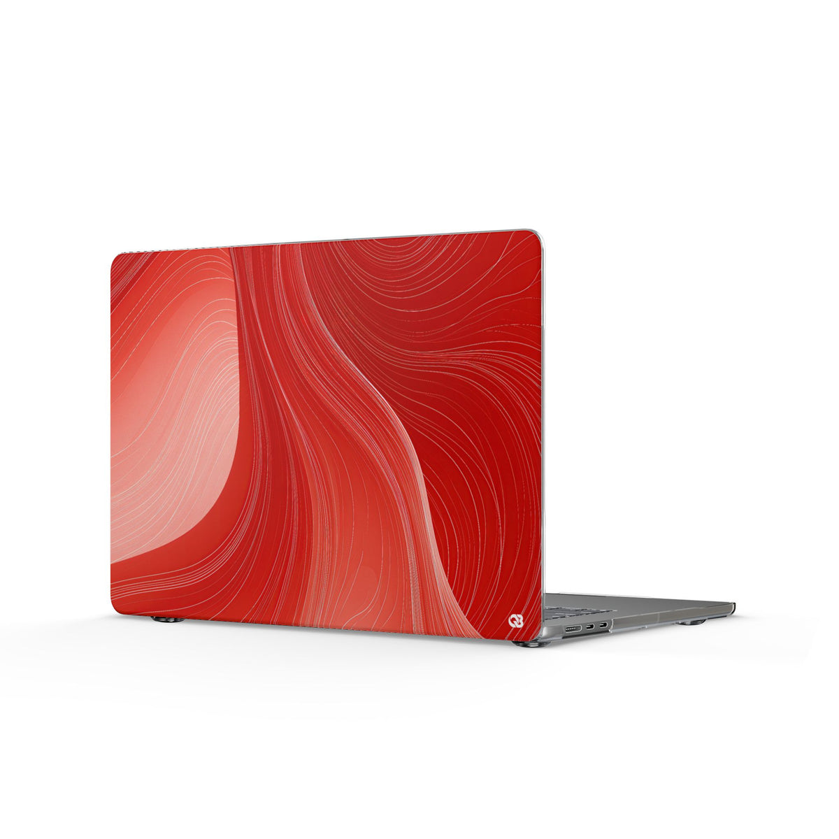 Crimson Dunes · Clear Hard Case for MacBook · Red