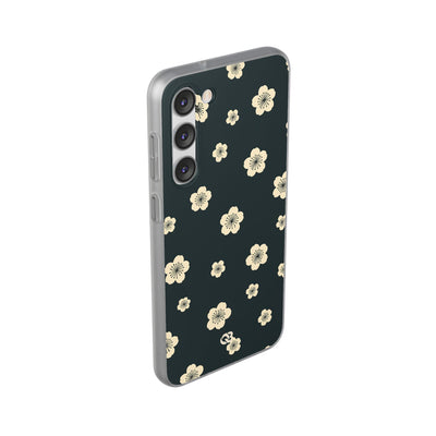 Teal Lite Phone Case for Samsung - Obsidian Cream Petals
