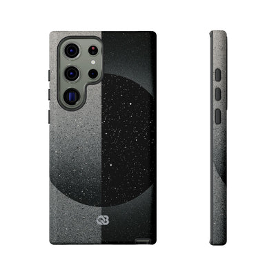 Black Tough Phone Case for Samsung - Lunar Static Orbit