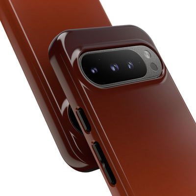 Orange Tough Phone Case for Google Pixel - Obsidian Ember Fade