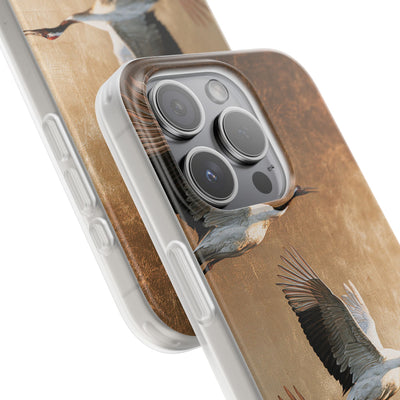 Golden Crane Flight · Lite Phone Case for iPhone ·  Gold