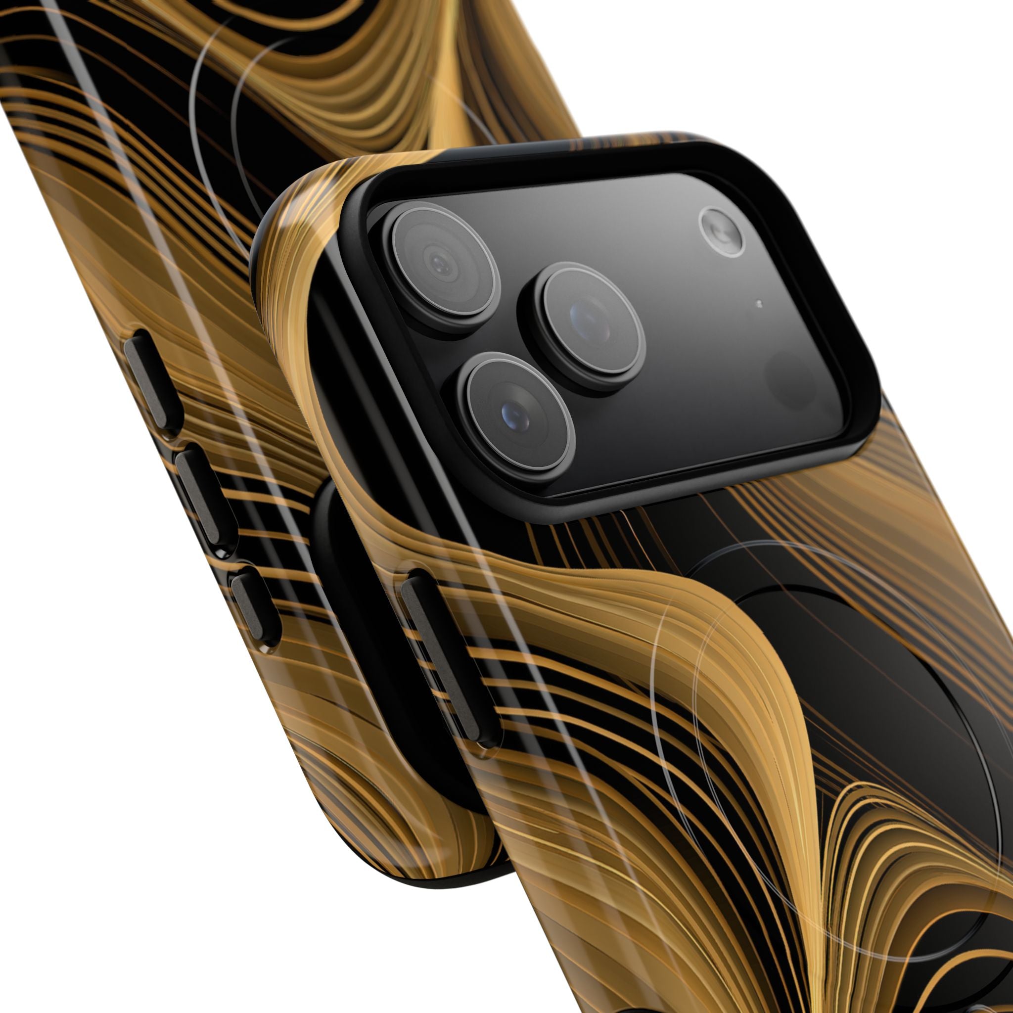 Gold Tough 2.0 Magsafe Phone Case for iPhone - Molten Copper Strands