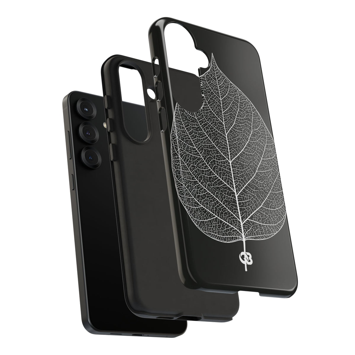 Monochrome Leaf Skeleton · Tough Phone Case for Samsung · Black