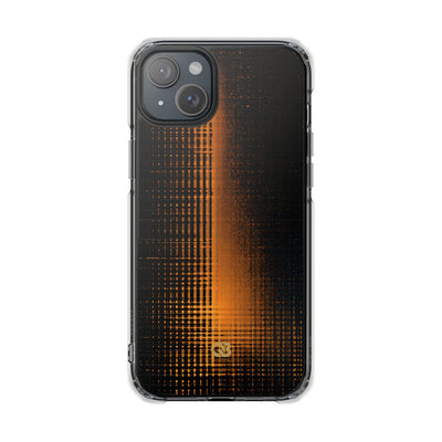 Amber Frequency · Clear Impact Magnetic Phone Case for iPhone · Orange