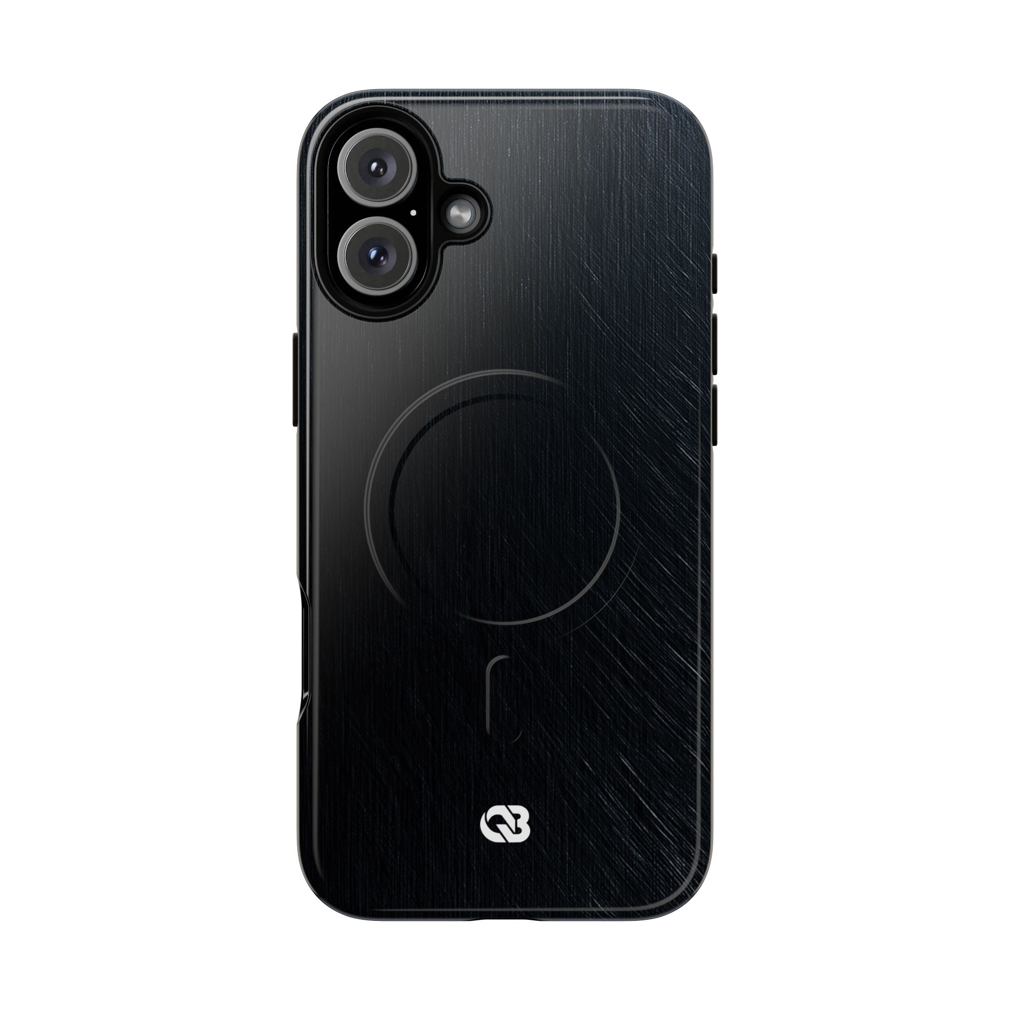Black Tough 2.0 Magsafe Phone Case for iPhone - Midnight Brushed Grain
