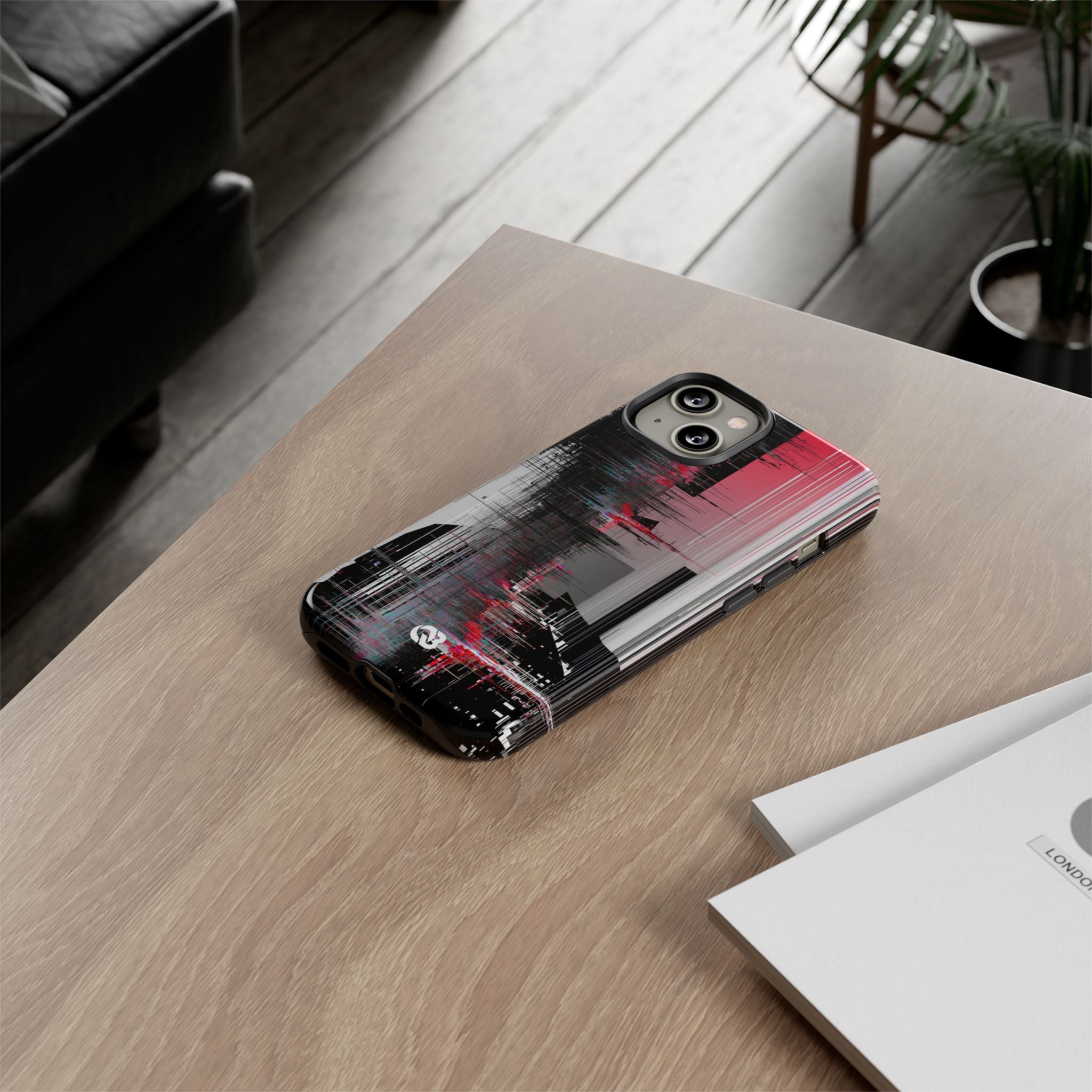 Black Tough Phone Case for iPhone - Crimson Data Leak