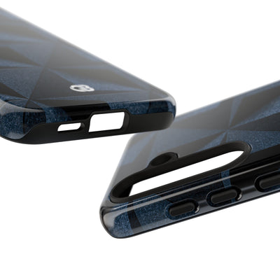 Blue Tough Phone Case for Samsung - Indigo Basalt Facets