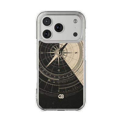 Beige Impact MagSafe Phone Case for iPhone - Obsidian Nautical Blueprint