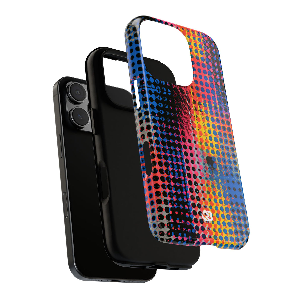 Chromatic Halftone Grid · Tough Phone Case for iPhone · Blue