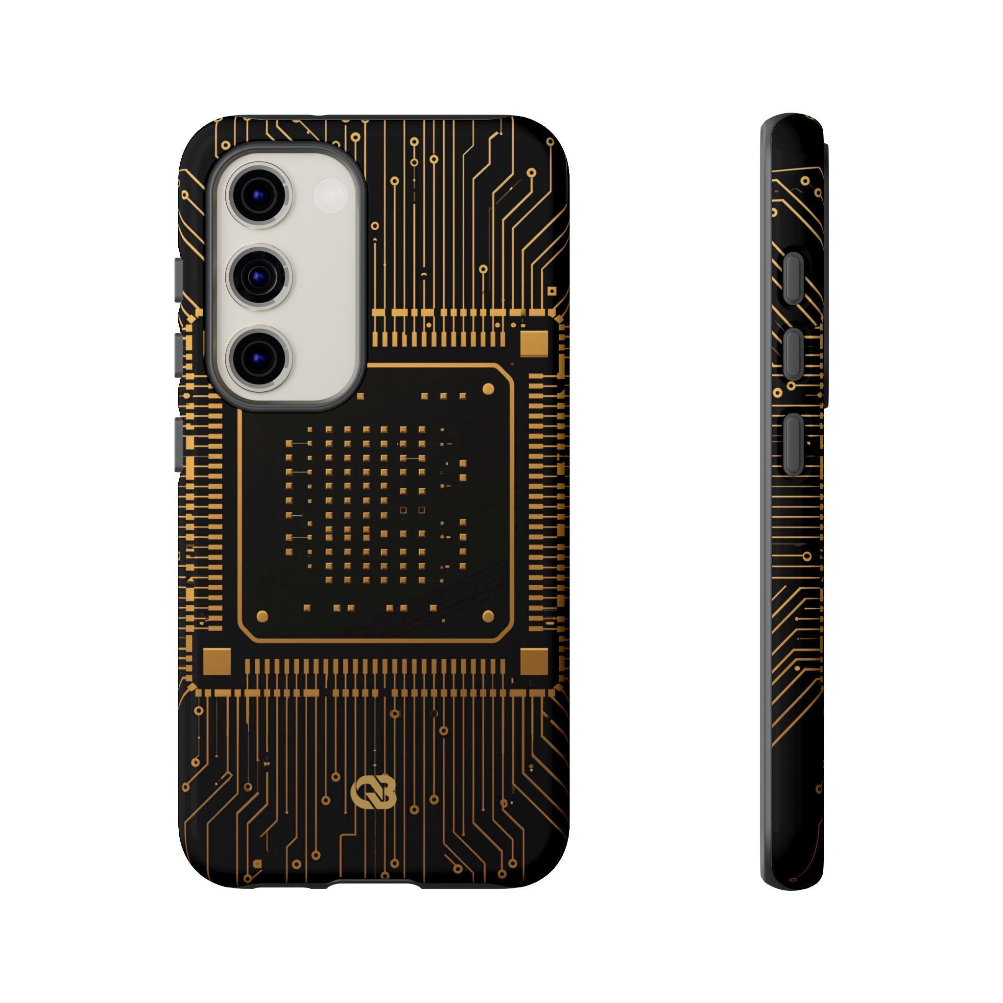 Gold Tough Phone Case for Samsung - Cyber Gold Processor