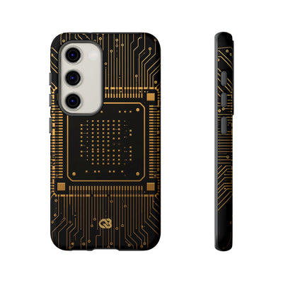 Gold Tough Phone Case for Samsung - Cyber Gold Processor