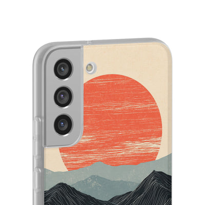 Beige Lite Phone Case for Samsung - Crimson Ridge Flow