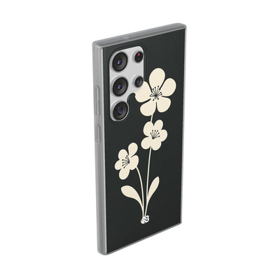Black Lite Phone Case for Samsung - Obsidian Cream Bloom
