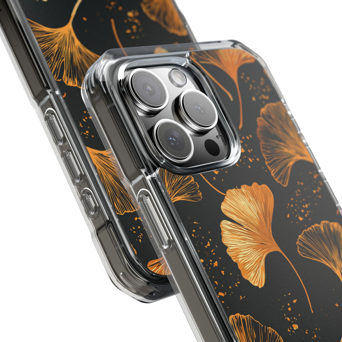 Gilded Ginkgo · Clear Impact Magnetic Phone Case for iPhone · Gold