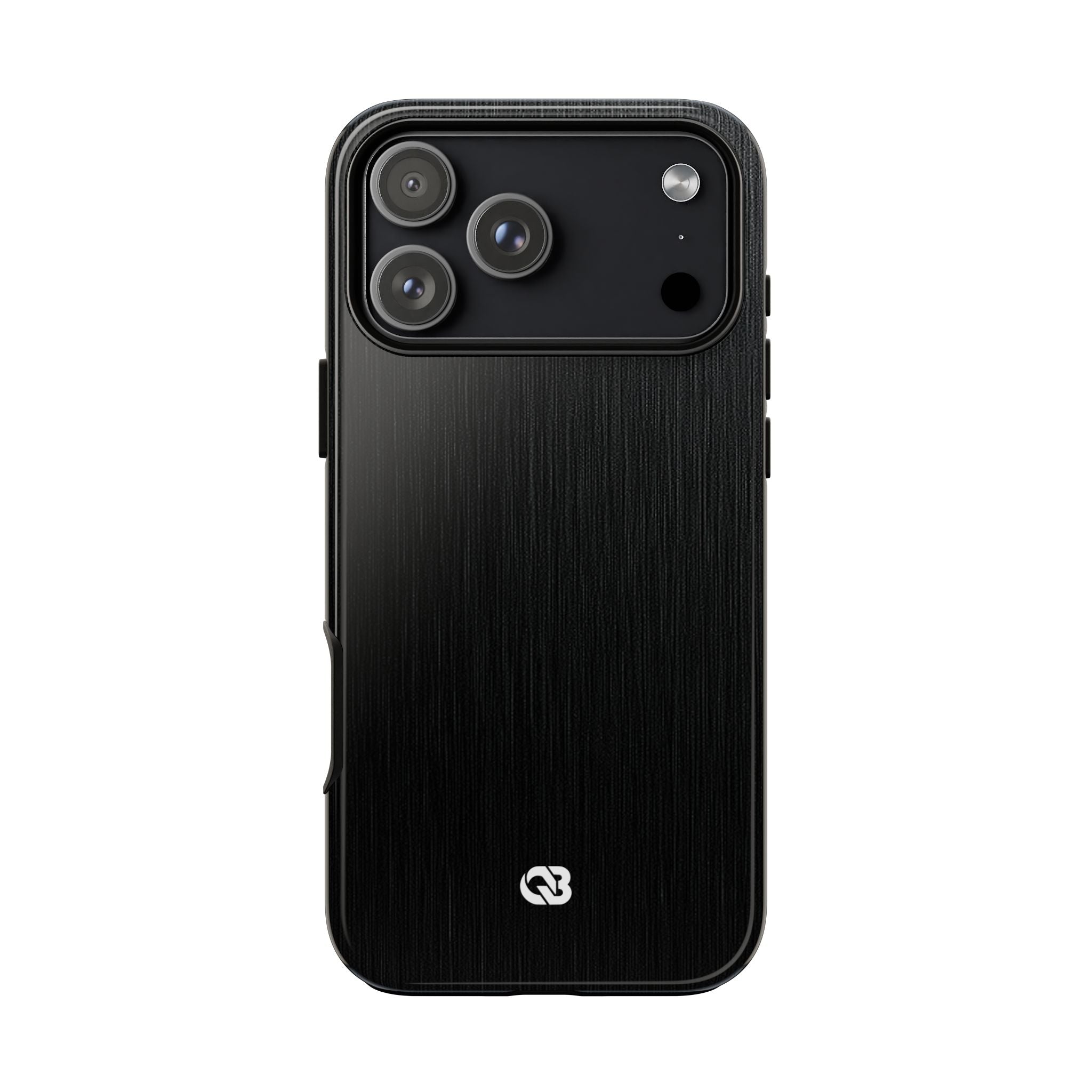 Black Tough Phone Case for iPhone - Brushed Obsidian Slate