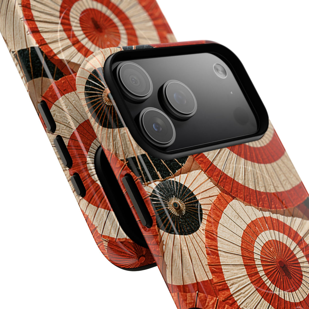 Vermilion Wagasa Motif · Tough 2.0 Magnetic Phone Case for iPhone · Red