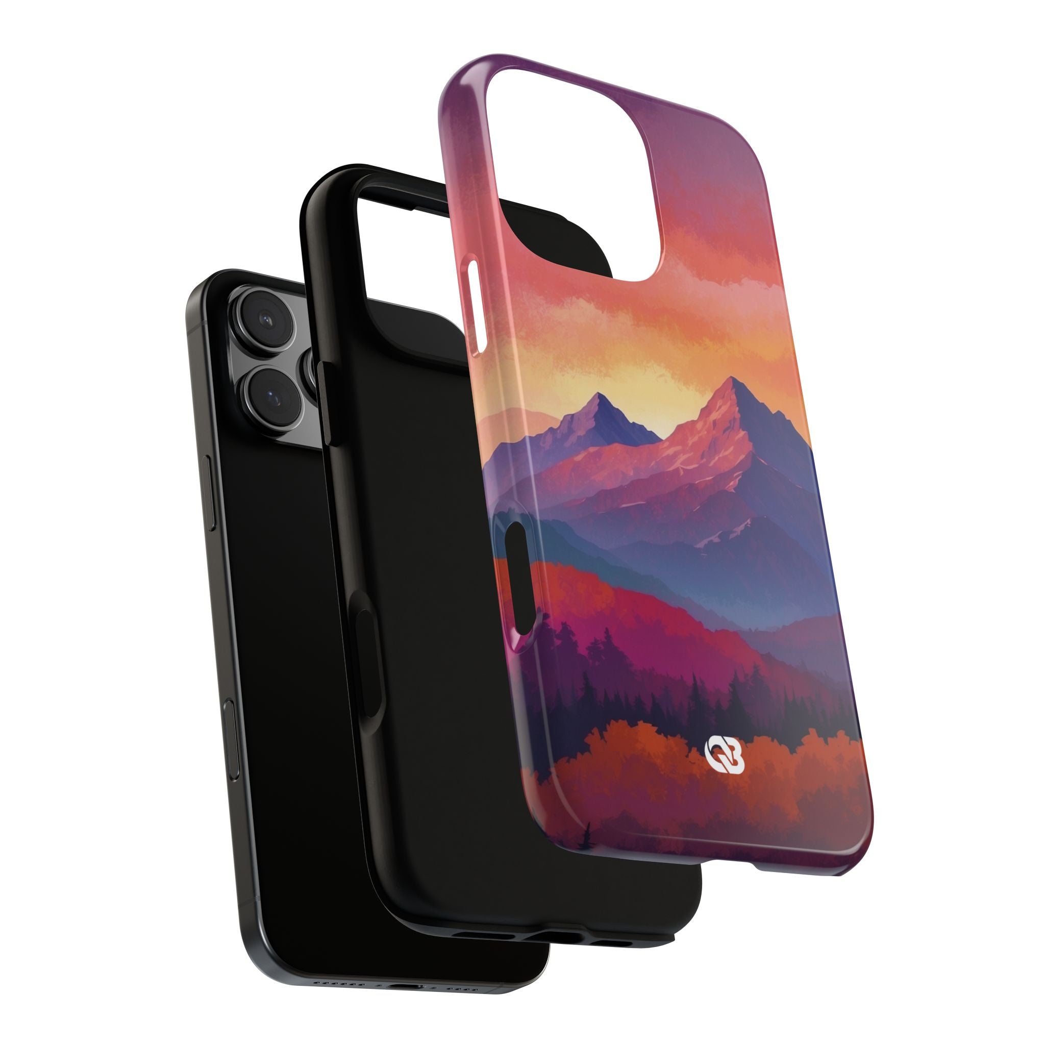 Crimson Mountain Dusk · Tough Phone Case for iPhone