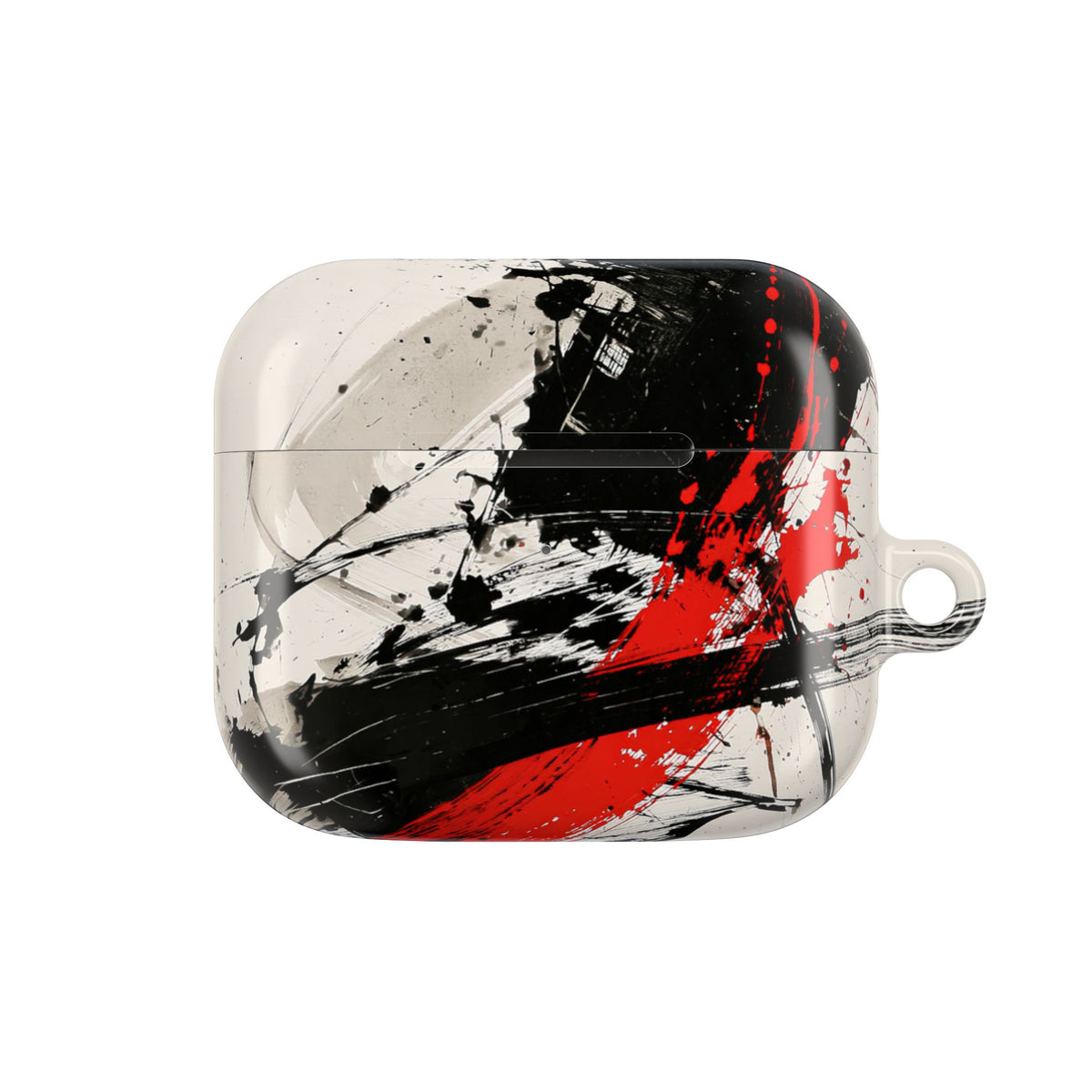 Crimson Sumi Slash · Hard Case for AirPods & AirPods Pro · White