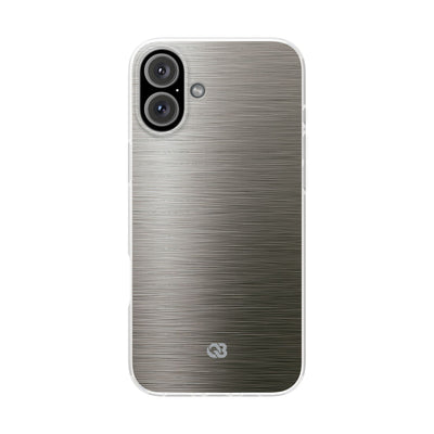 Grey Lite Phone Case for iPhone - Brushed Industrial Steel
