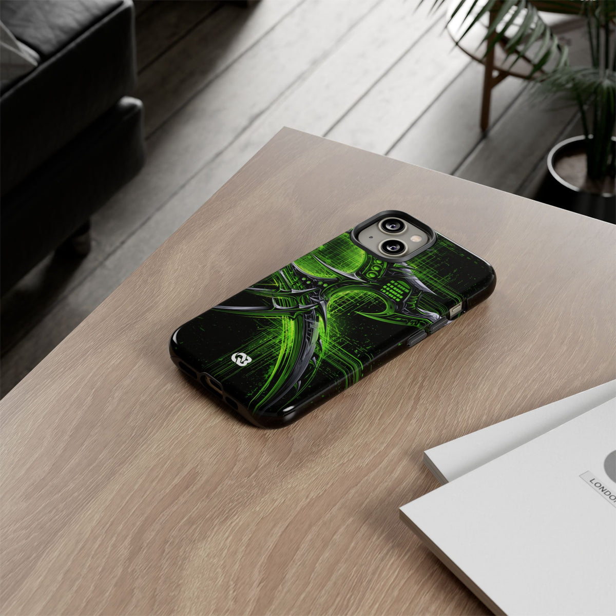 Cyber Sigil Grid · Tough Phone Case for iPhone · Green