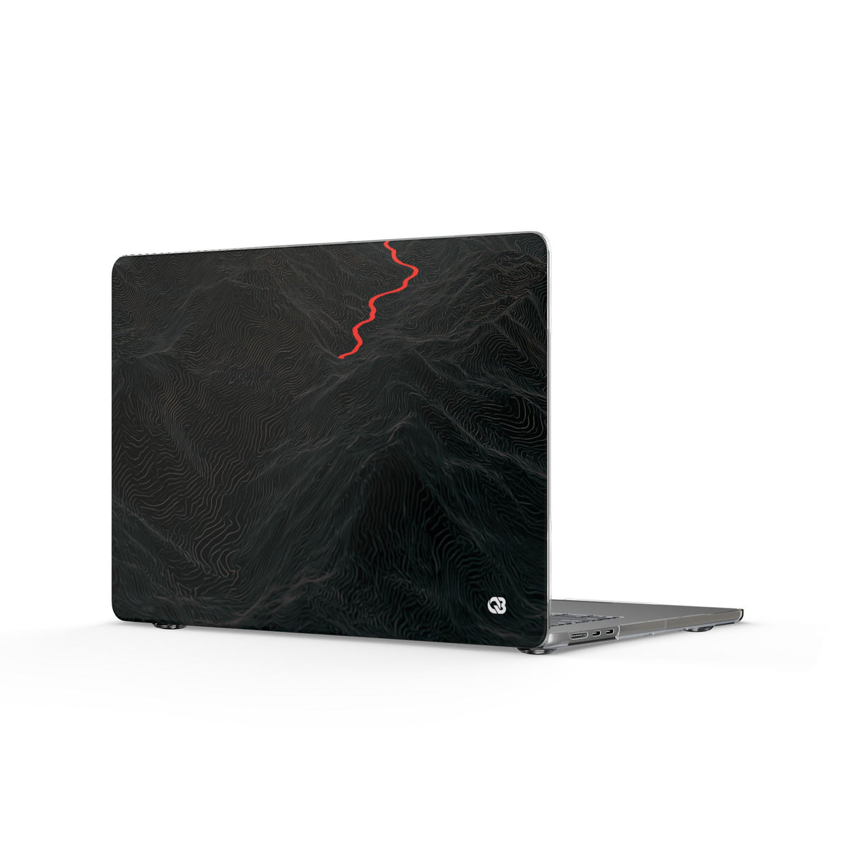 Crimson Ridge Pass · Clear Hard Case for MacBook · Black