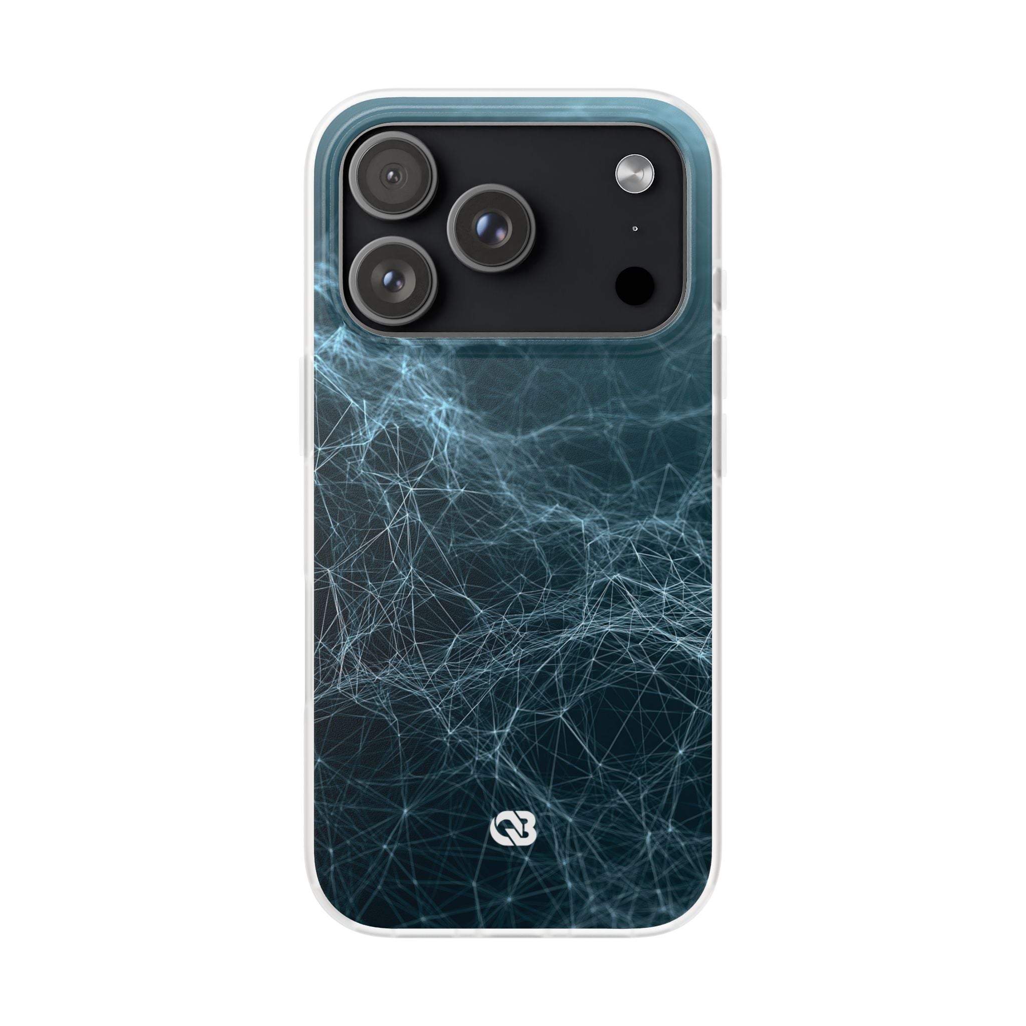 Teal Lite Phone Case for iPhone - Arctic Neural Mesh