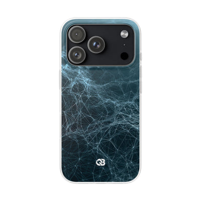 Teal Lite Phone Case for iPhone - Arctic Neural Mesh