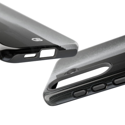 Black Tough Phone Case for Samsung - Brutalist Pixel Monolith