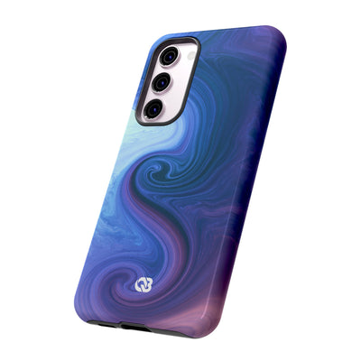 Azure Fluid Swirl · Tough Phone Case for Samsung · Blue
