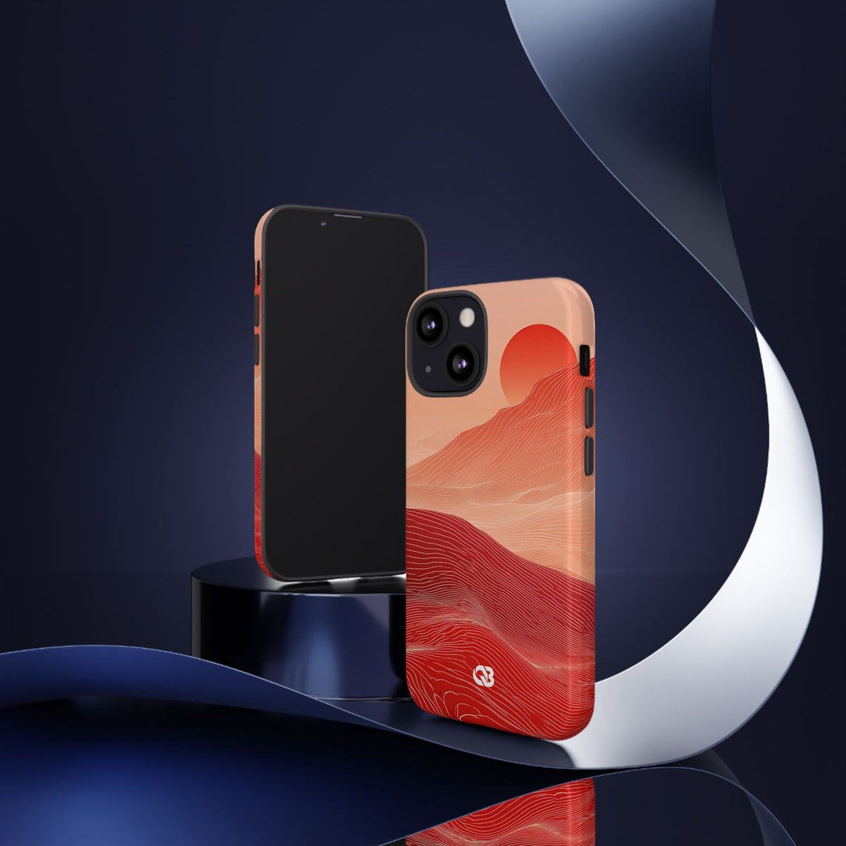Crimson Dune Horizon · Tough Phone Case for iPhone · Red