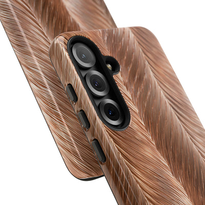 Rose Gold Weave · Tough Phone Case for Samsung · Brown