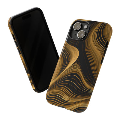 Gold Tough Phone Case for iPhone - Molten Copper Strands