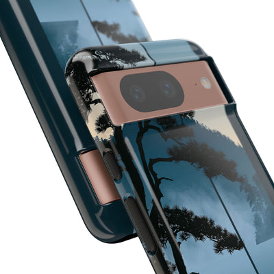 Blue Tough Phone Case for Google Pixel - Kyoto Mist Pine