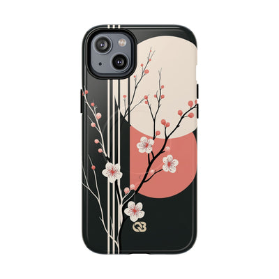 Black Tough 2.0 Magsafe Phone Case for iPhone - Kyoto Midnight Blossom