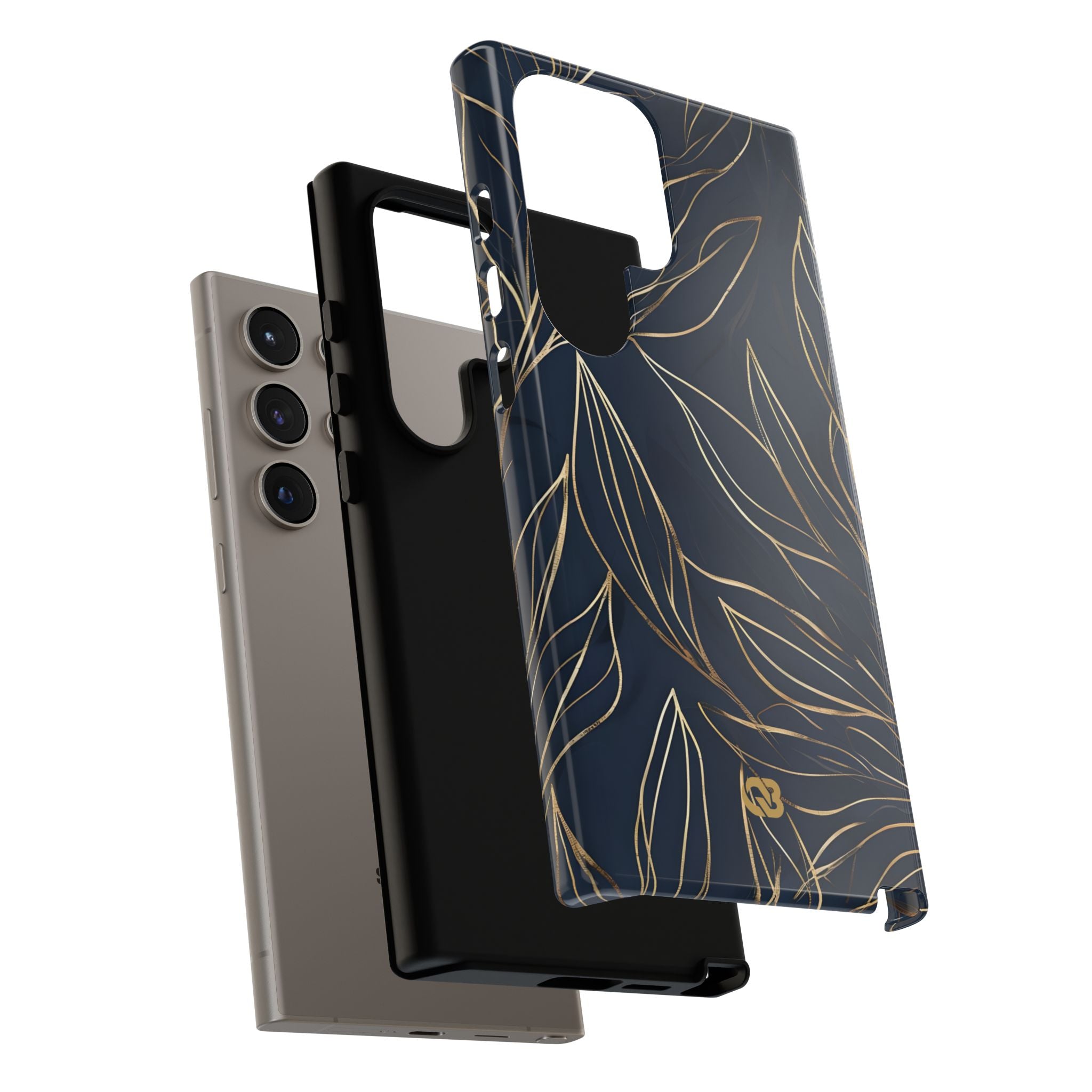 Gilded Navy Foliage · Tough Etui na telefon dla Samsung