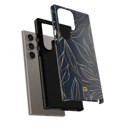 Gilded Navy Foliage · Tough Etui na telefon dla Samsung