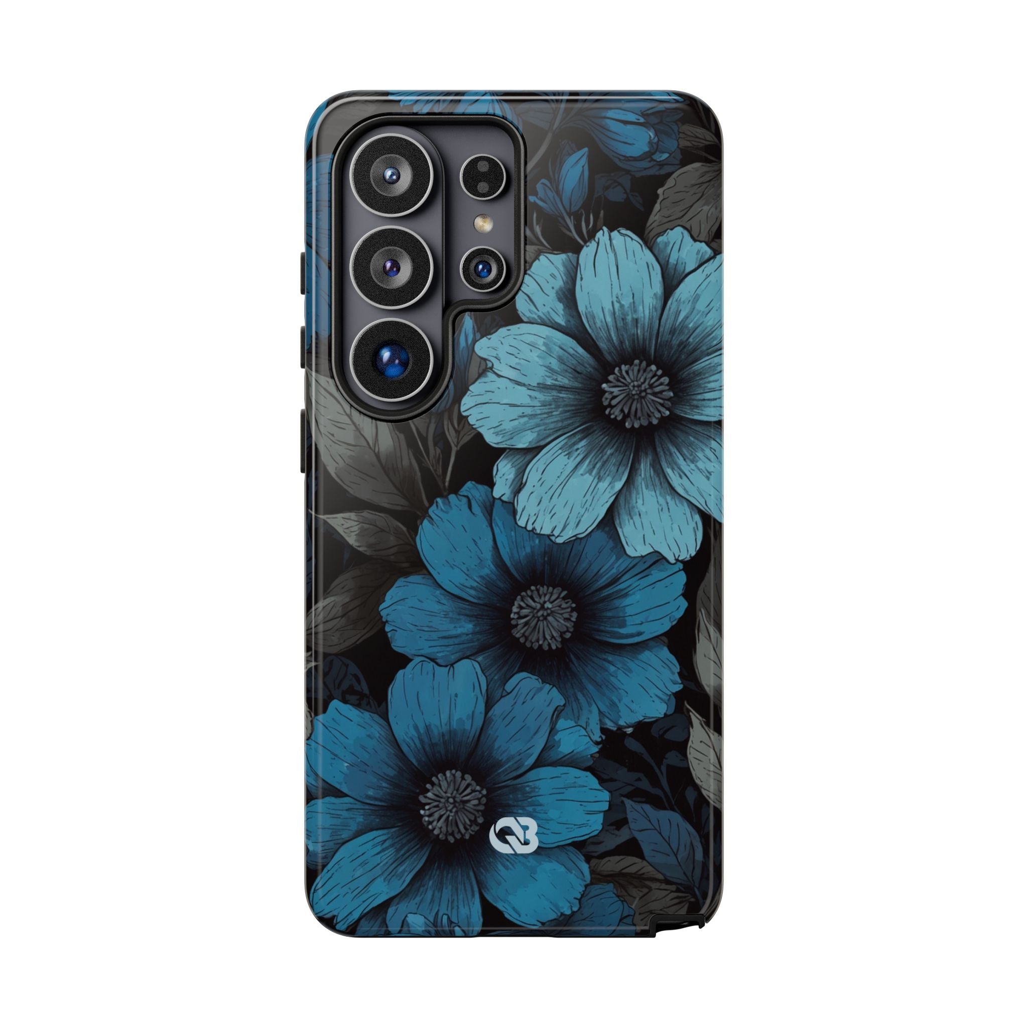 Obsidian Blue Petals · Tough Handyhülle für Samsung
