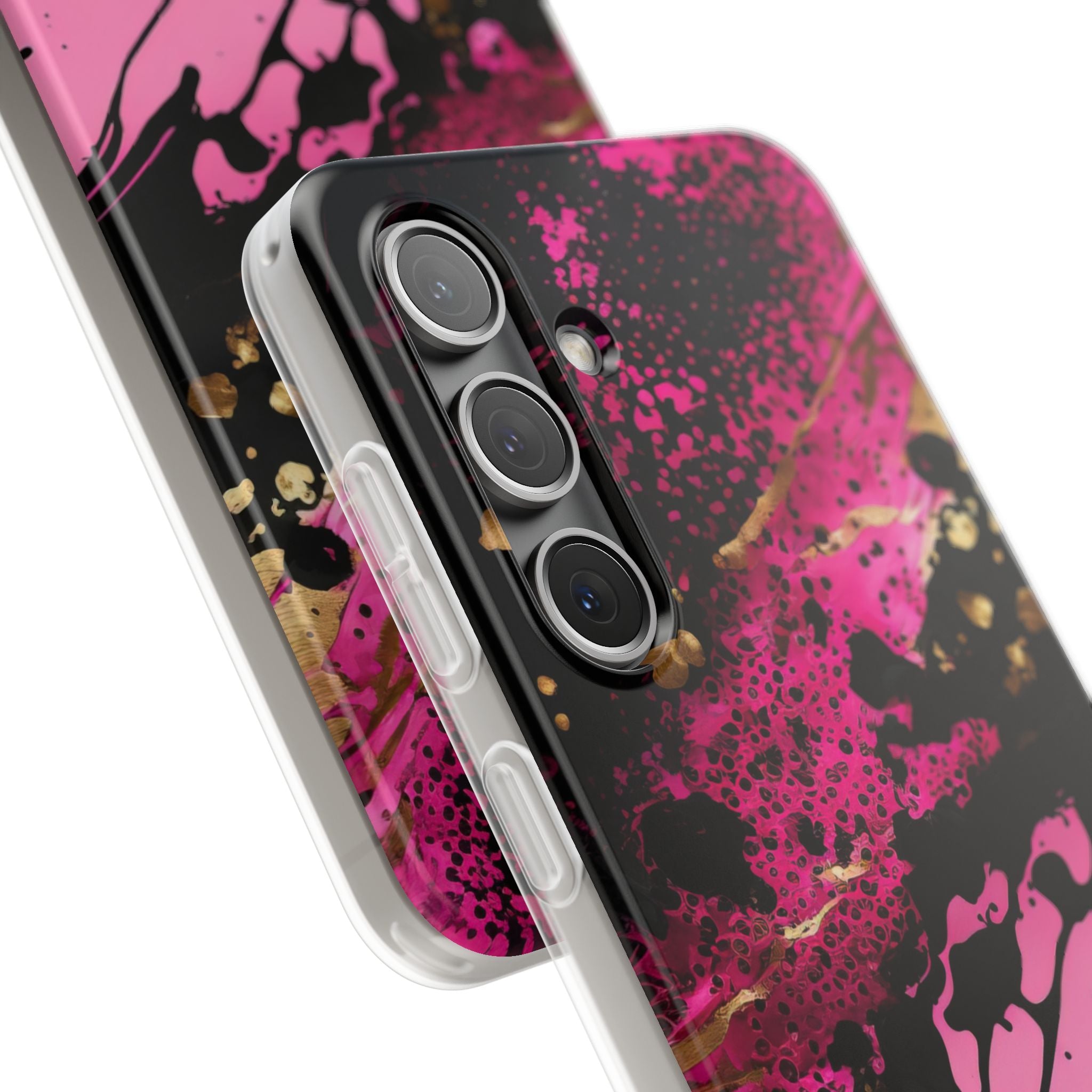 Magenta Liquid Gold · Soft Hoesje voor Samsung