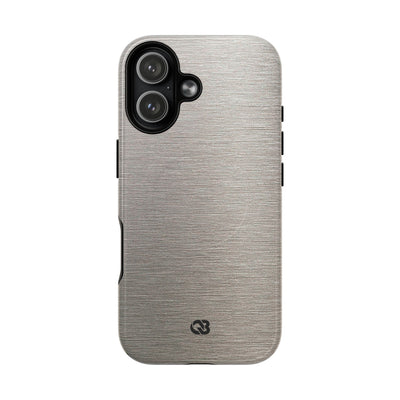 Brushed Silver Alloy · Tough 2.0 Magnetic Phone Case for iPhone · Silver