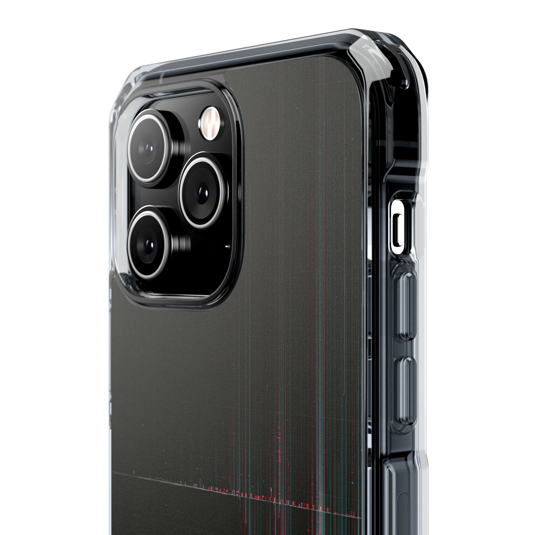 Black Impact MagSafe Phone Case for iPhone - Corrupted Data Stream