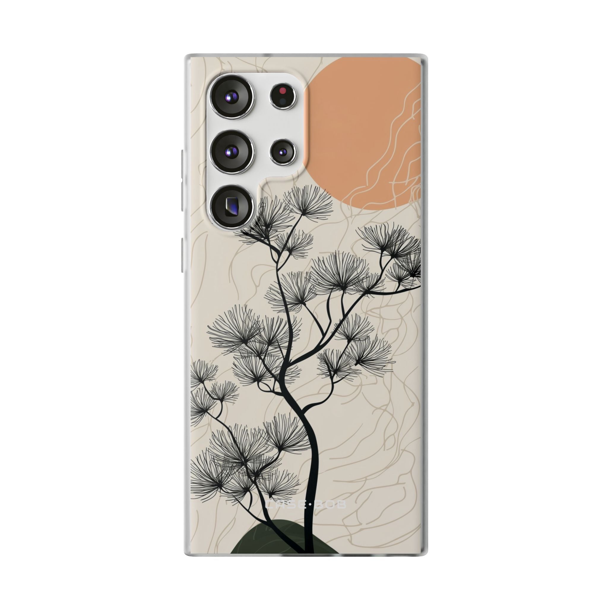 Spiky Tree Sunset Samsung S23 Ultra Case - Soft