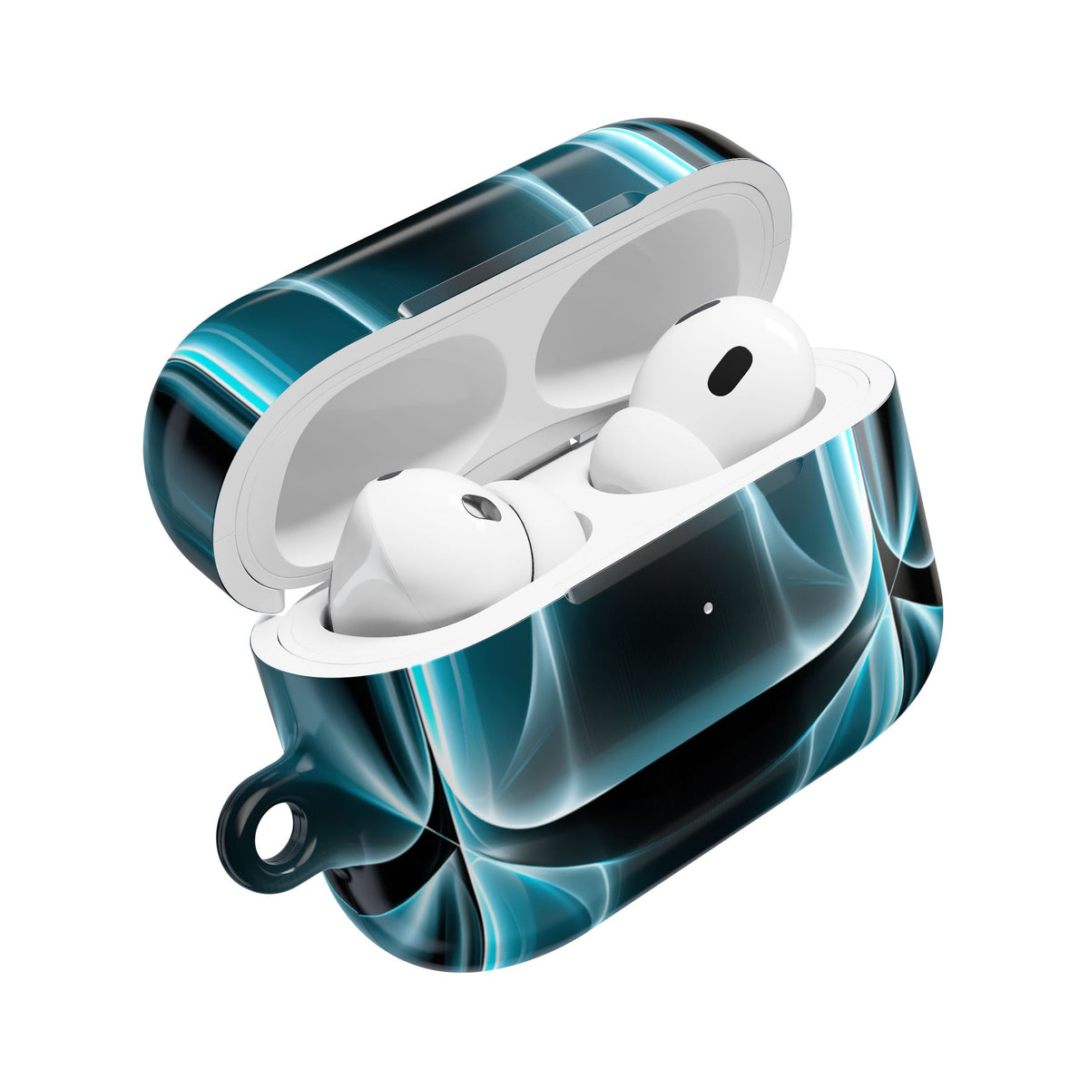 Translucent Cyber Grid · Hard Case for AirPods & AirPods Pro · Teal