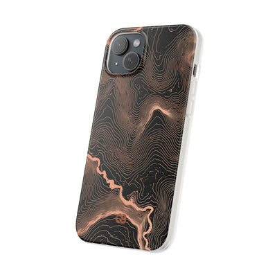 Orange Lite Phone Case for iPhone - Salmon Ridge Topo