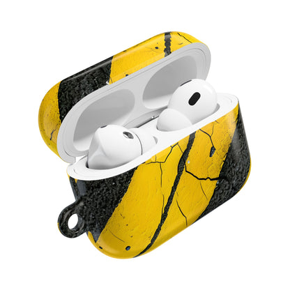 Yellow Stripes Distress - AirPods Case