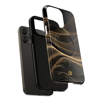 Black Tough 2.0 Magsafe Phone Case for iPhone - Copper Topo Ridge